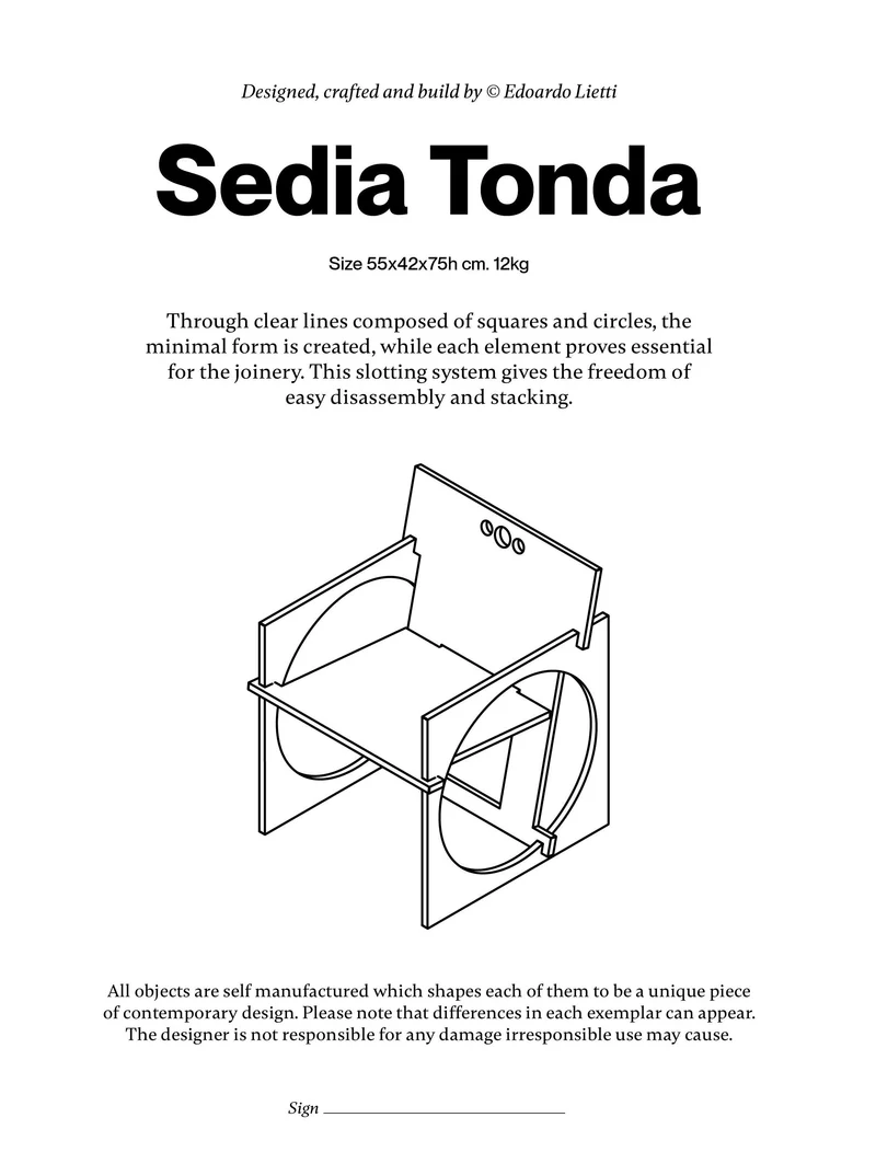 Sedia Tonda Armchair