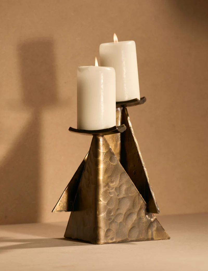 Vintage Candle Holder in Bronze - Artisanal Collection