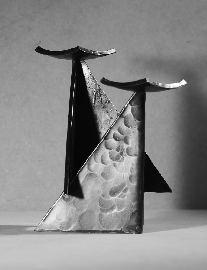 Vintage Candle Holder in Bronze - Artisanal Collection