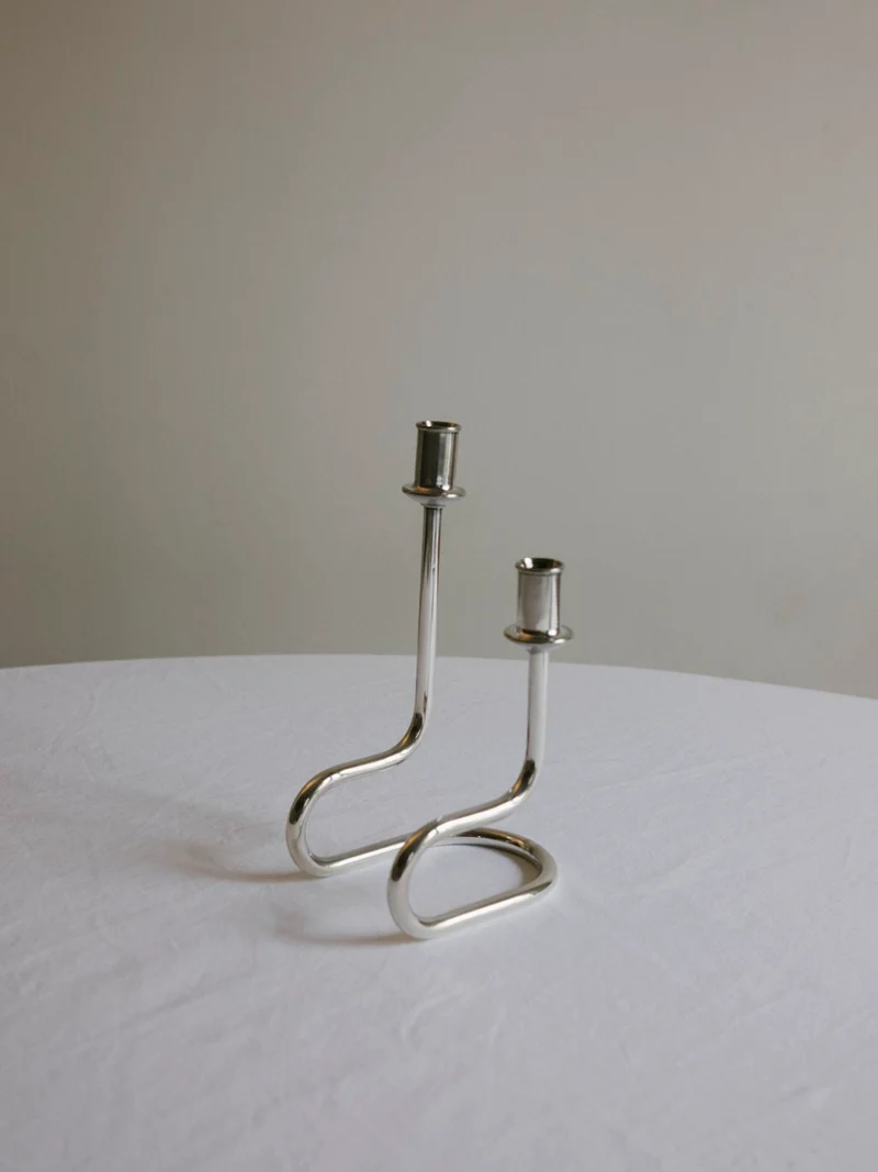 Continuous Loop Candle Holder, Italy, c. 1950s