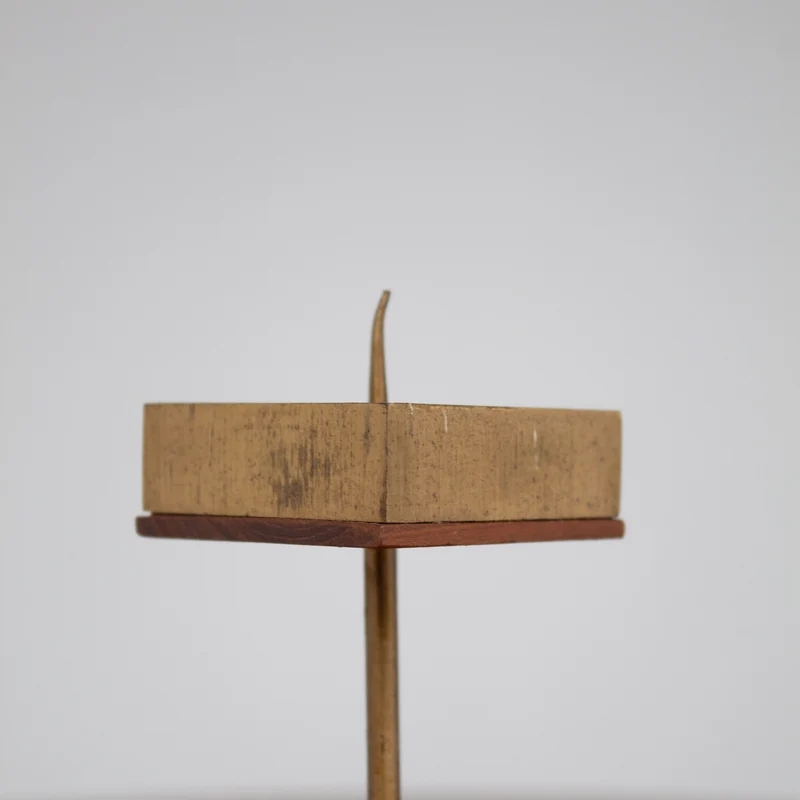 Vintage Candle Holders in Wood / Teak