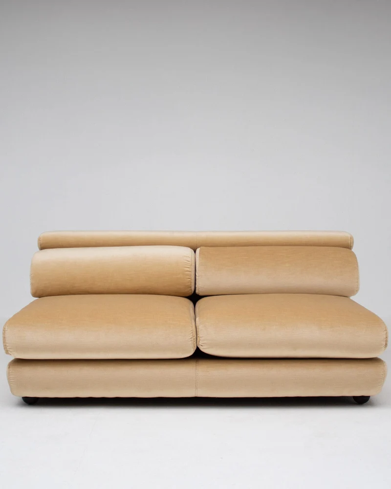 Sofa by Gigi Radice in beige velvet