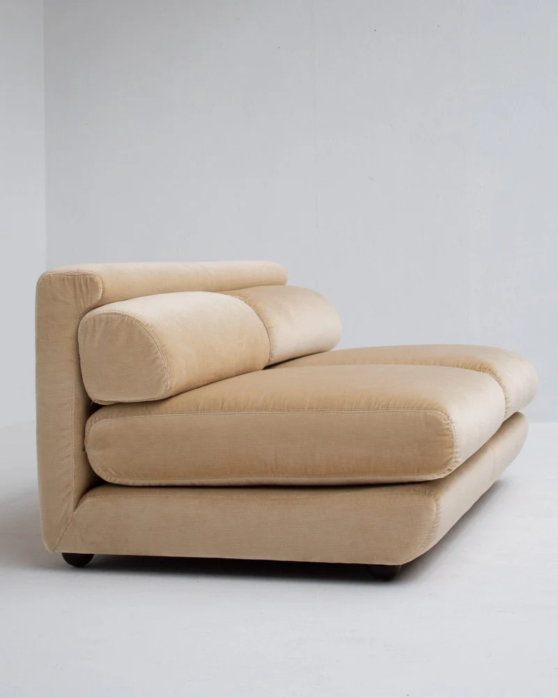 Sofa by Gigi Radice in beige velvet