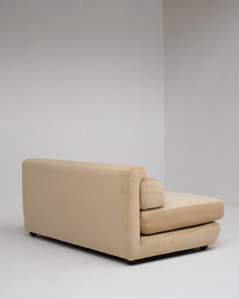 Sofa by Gigi Radice in beige velvet