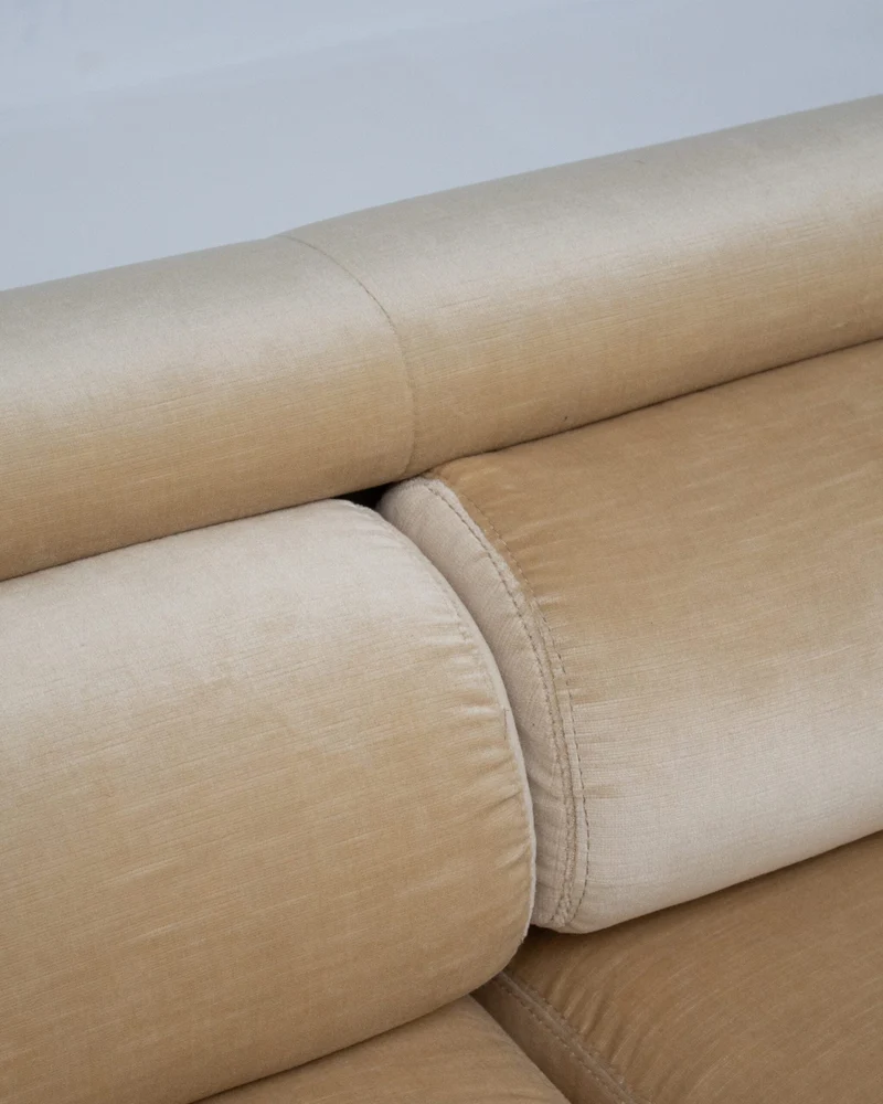 Sofa by Gigi Radice in beige velvet