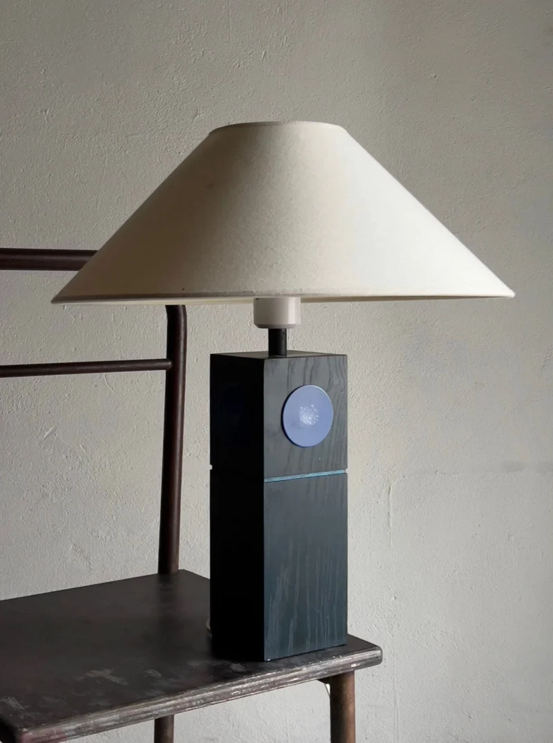 Vintage Mid-Century Wood Table Lamp by Lars-Goran Nilsson