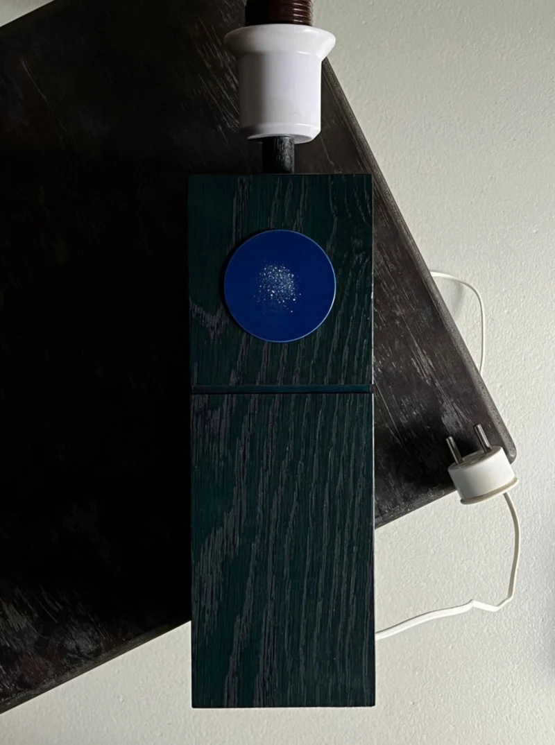Vintage Mid-Century Wood Table Lamp by Lars-Goran Nilsson