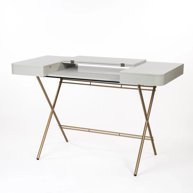 Bureau Cosimo, laqué gris brillant | Marco Zanuso Jr
