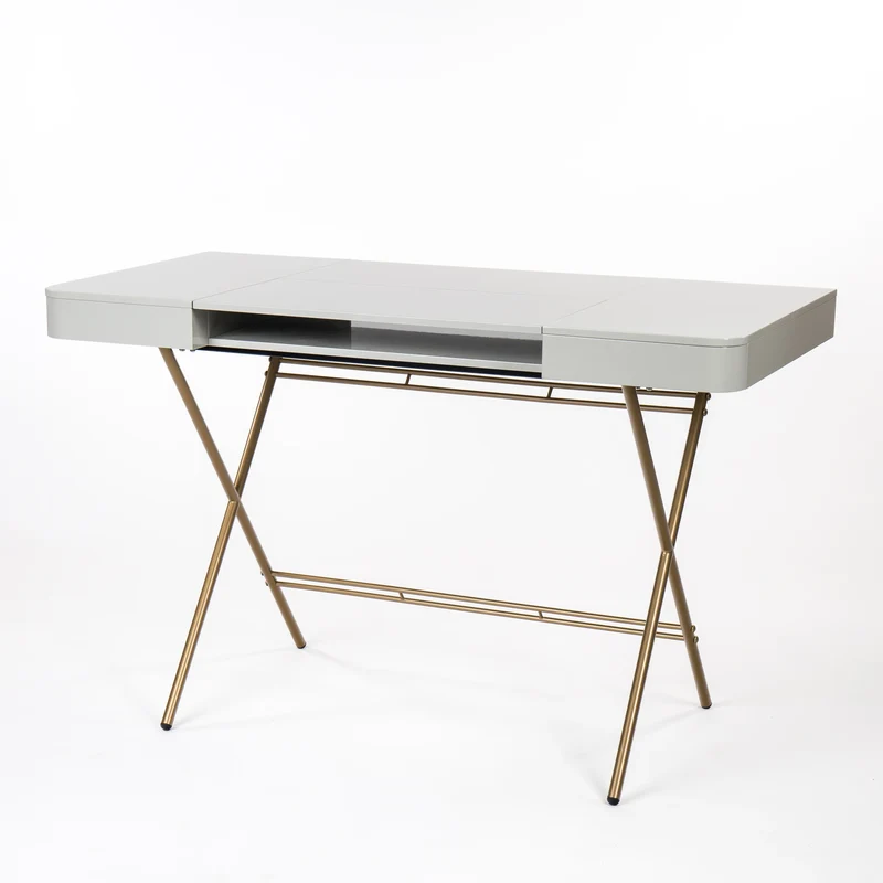 Bureau Cosimo, laqué gris brillant | Marco Zanuso Jr