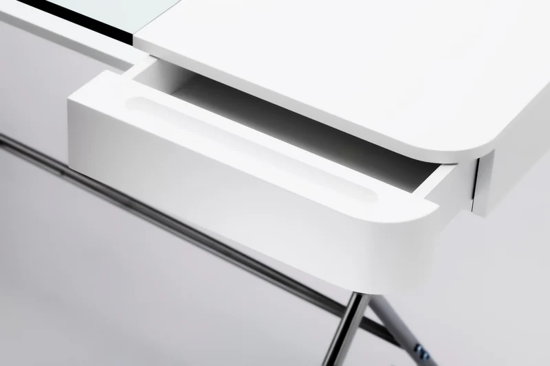 Bureau Cosimo | Plateau verre extra clair et tiroirs | Marco Zanuso Jr