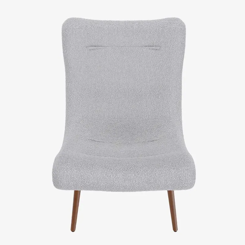 Fauteuil avec repose-pieds bouclé
