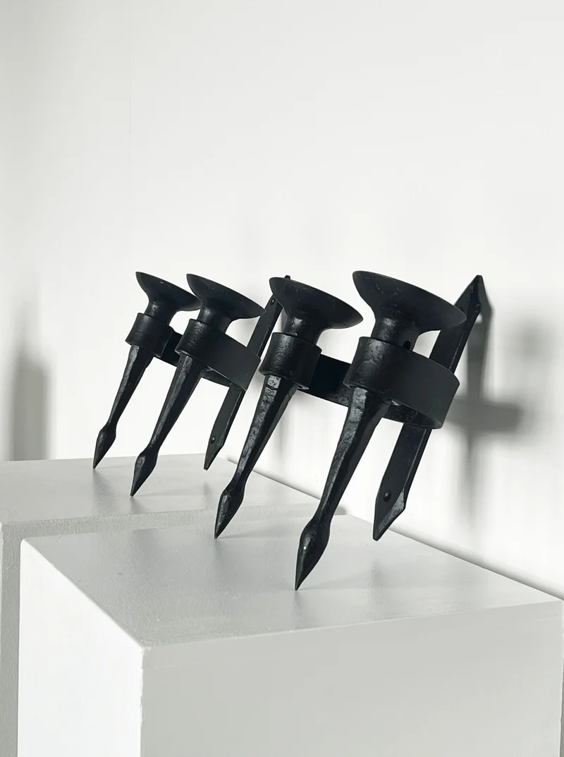 Iron wall candle sconces