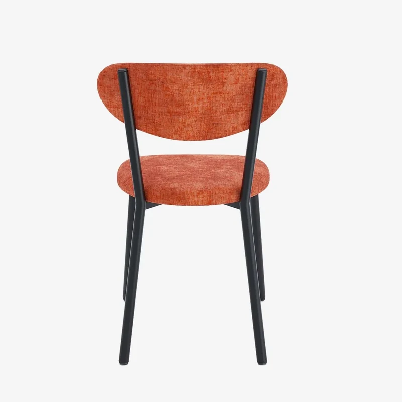 Lot de 2 chaises velours pied métal