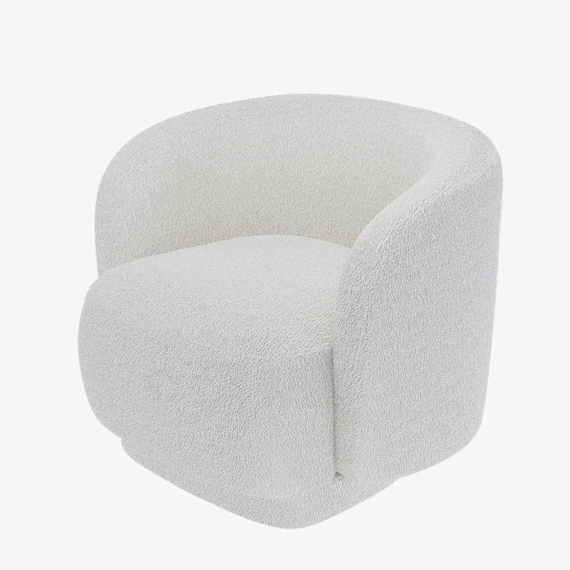 Fauteuil bouclette blanc Victoria