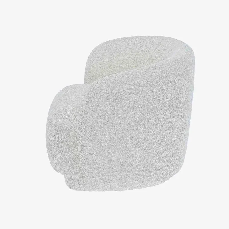Fauteuil bouclette blanc Victoria