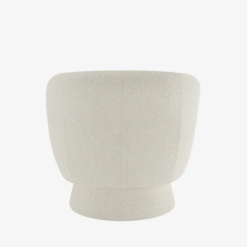 Fauteuil bouclette pivotant couleur cr me Salma