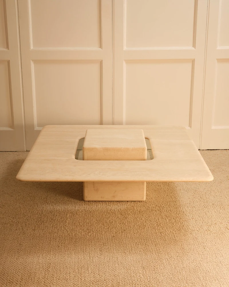 Saturn Travertine Coffee Table
