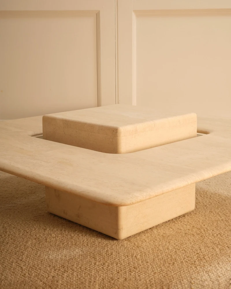 Saturn Travertine Coffee Table