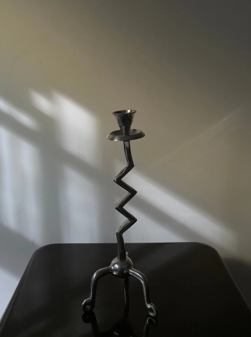 Vintage Zigzag Candle Holder