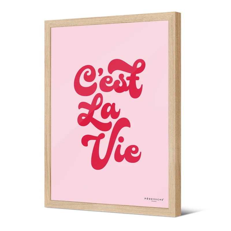 Affiche ou affiche encadrée C'est la Vie