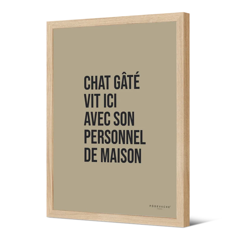 Affiche ou affiche encadrée Chat