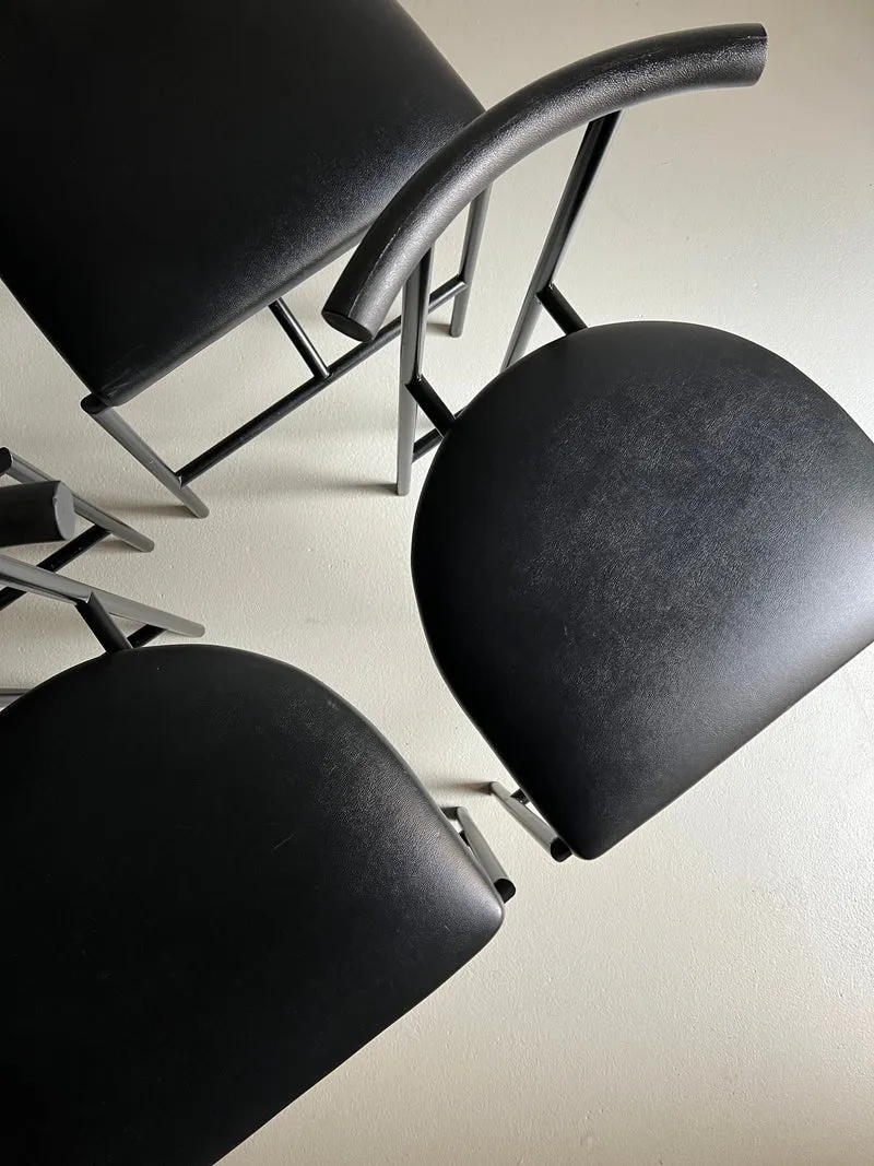 4 Postmodern "Tokyo" Chairs by Rodney Kinsman | Italy | 1980s