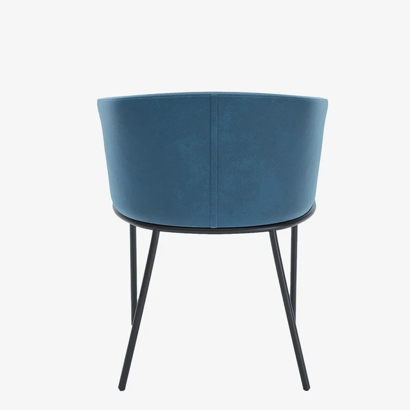 Lot de 2 fauteuils de salle manger en velours bleu Andr a