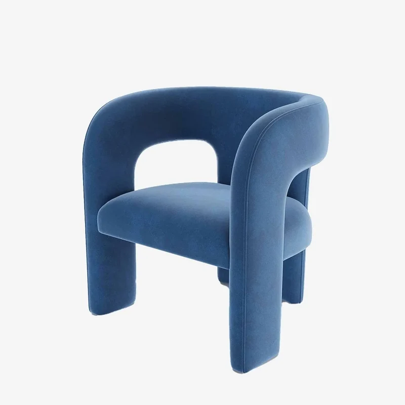 Fauteuil de salle à manger en velours