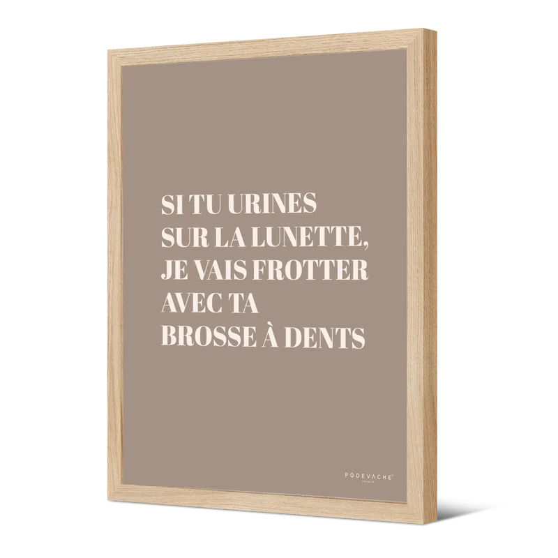 Affiche ou affiche encadrée Urine