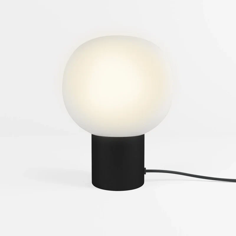 Lampe à poser vintage en métal noir