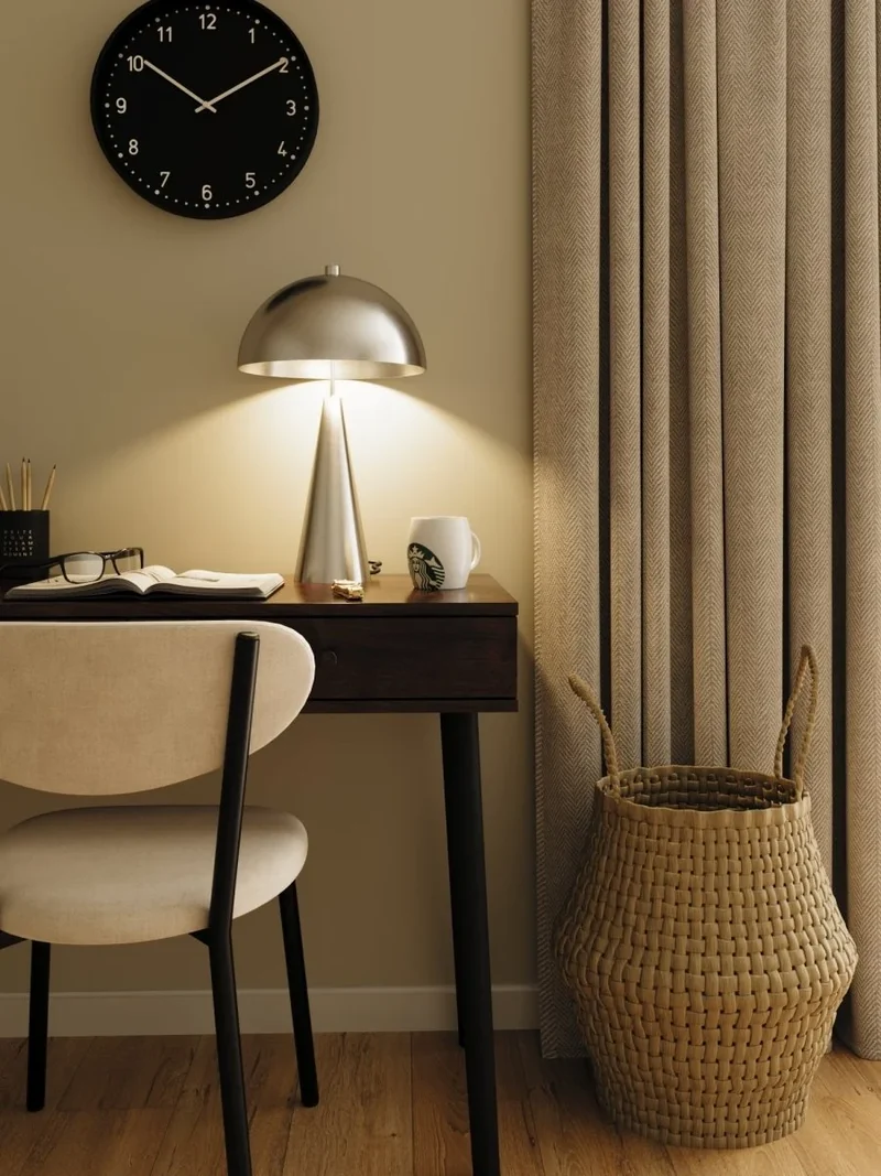 Lampe champignon poser en m tal argent Monet