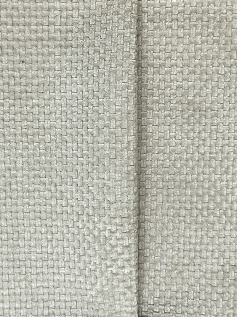 Fauteuil design tissu chenille blanc Pablo