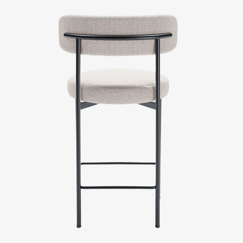 Lot de 2 tabourets de bar velours cr me Agathe