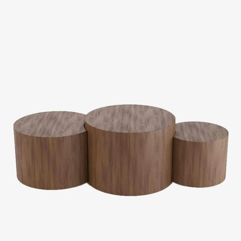 Lot de 3 tables basses rondes design Rh a