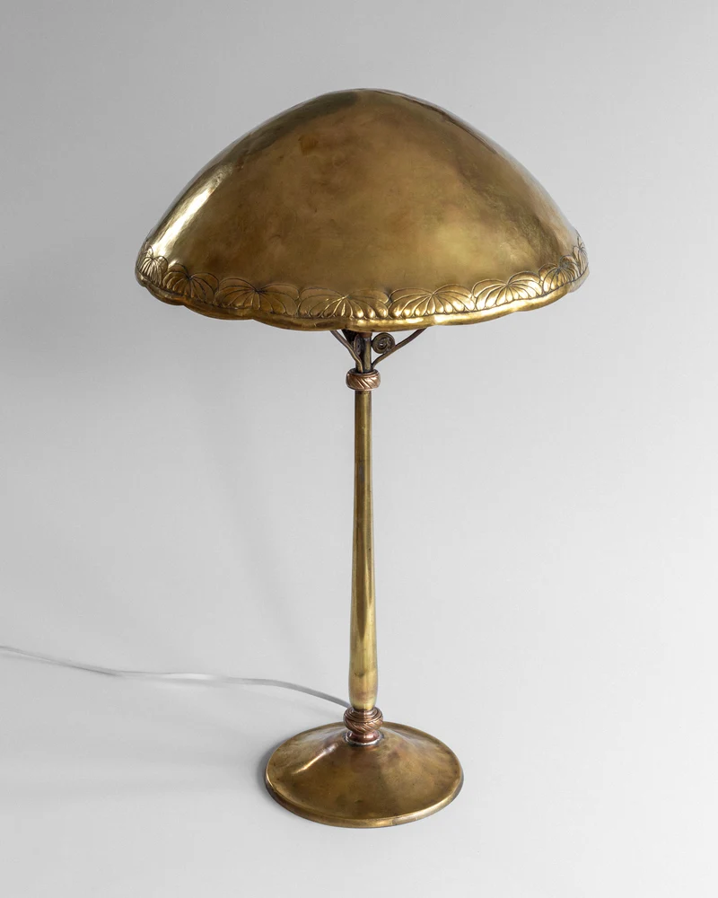 Vintage Art Nouveau Brass Table Lamp