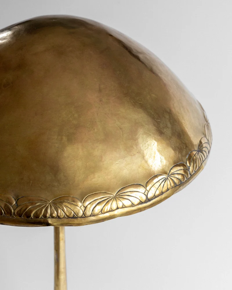 Vintage Art Nouveau Brass Table Lamp
