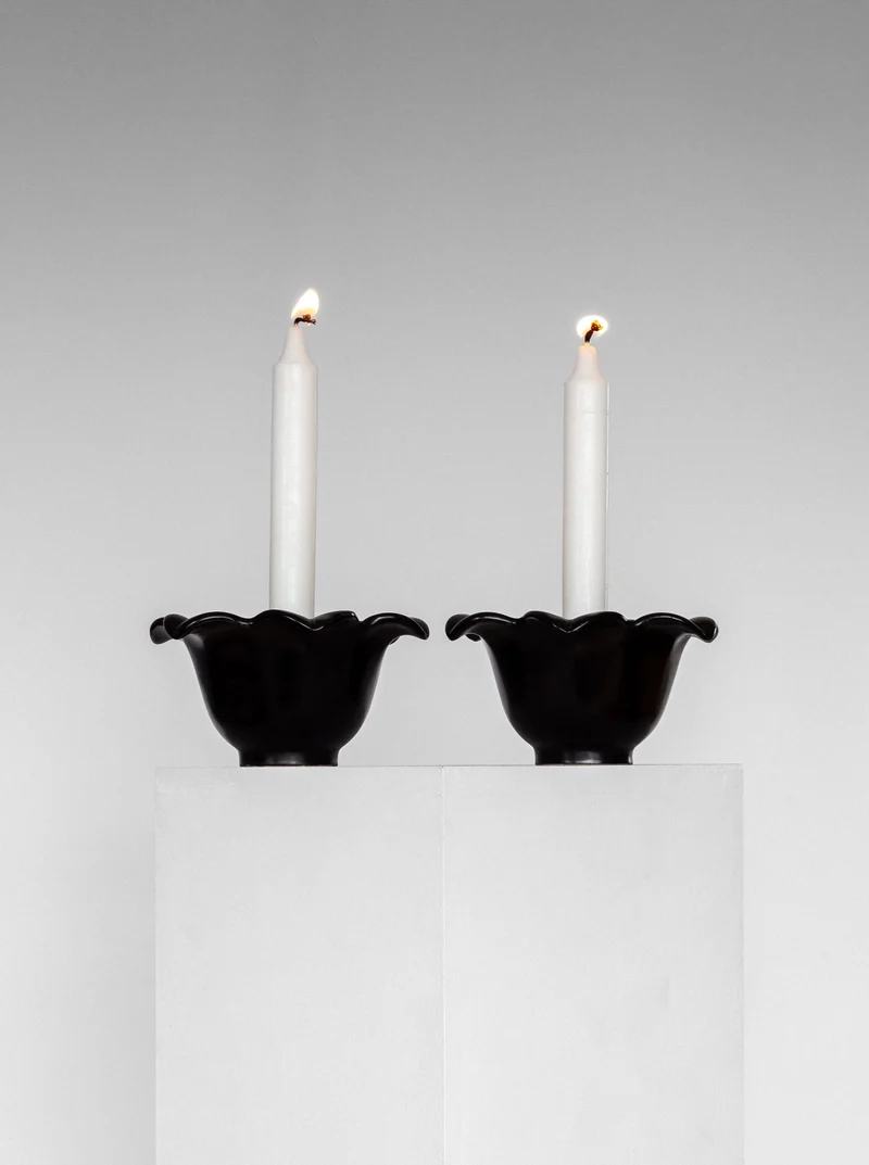 Mid-Century Ceramic Candlesticks, Sweden, 1950s