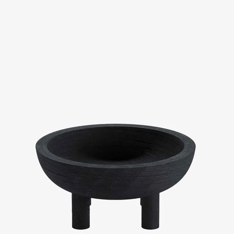 Coupe design en bois sculpt paulownia noir Montmartre