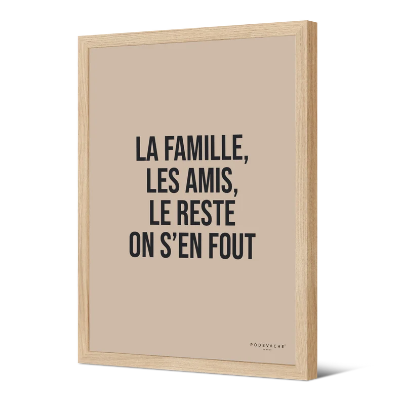 Affiche ou affiche encadrée Famille Amis