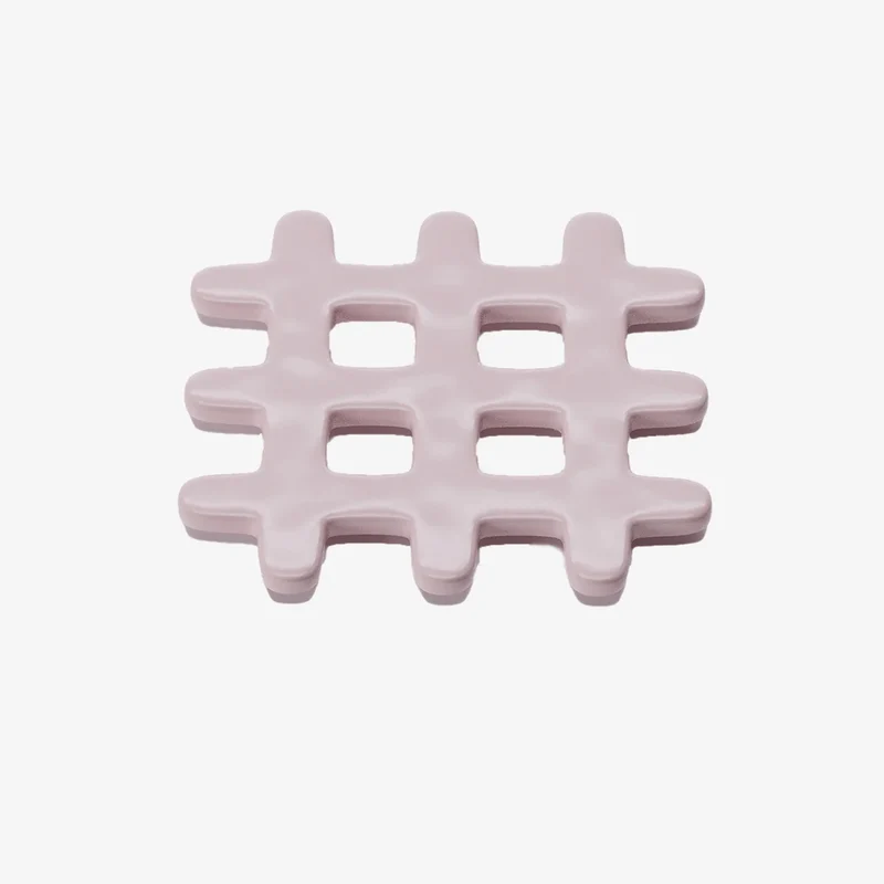 Sous-plat d coratif en c ramique, grid rose Beaubourg