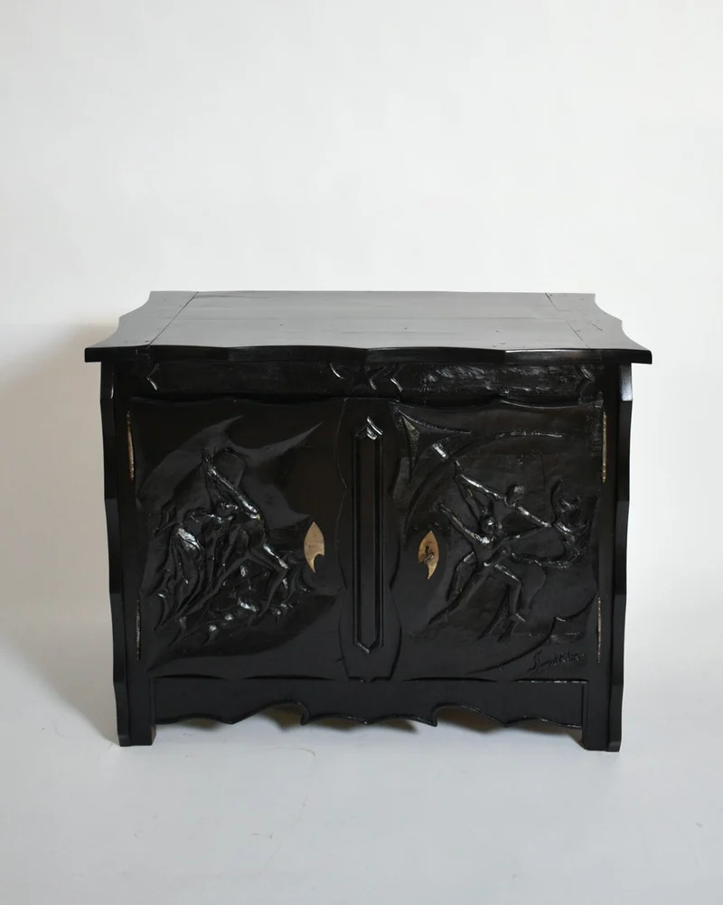 Johnny Ludécher Brutalist Cabinet, 1950s