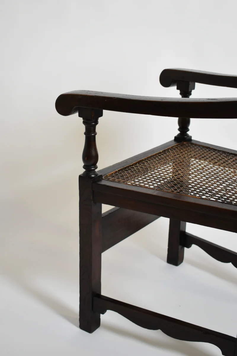 Pair of turned wood and cane armchairs, 1910s
