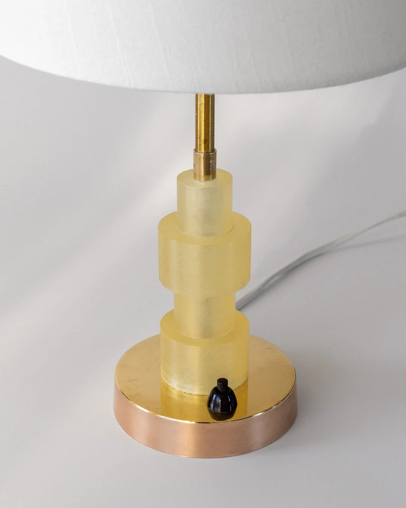 Vintage Swedish Mid-Century Brass Table Lamp, 1950s