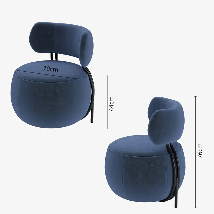 Fauteuil rond en velours