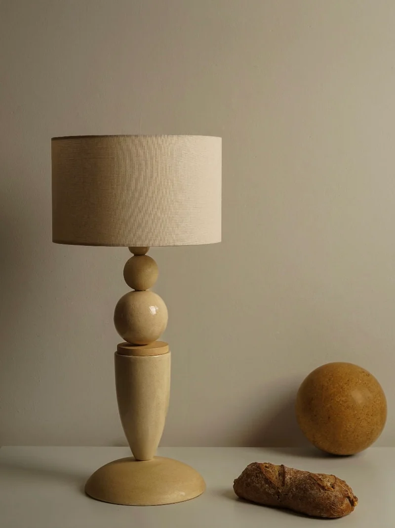 Vintage Fauvery 70's Ceramic Table Lamp