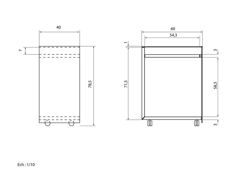Zen 7 | Laptop - Bureau mobile Verre et Bois