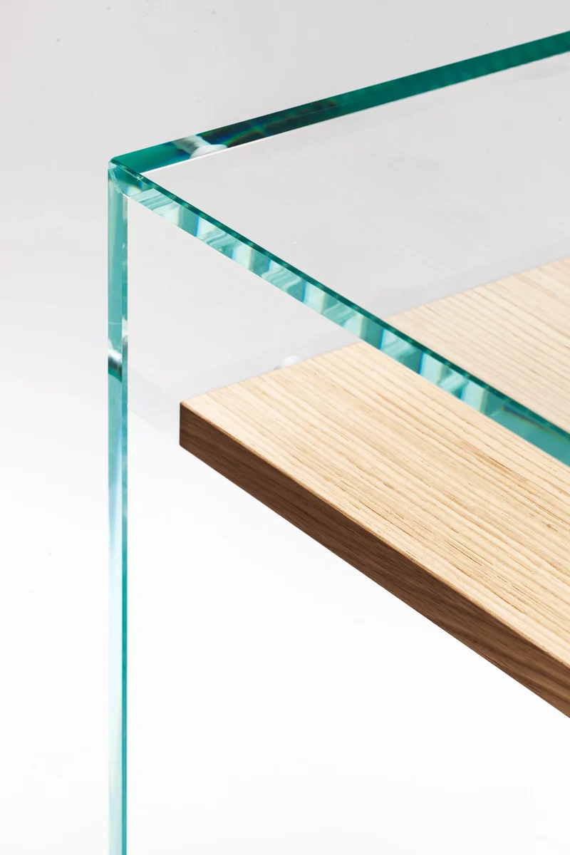 Zen 14 | Bureau Console Verre et Bois