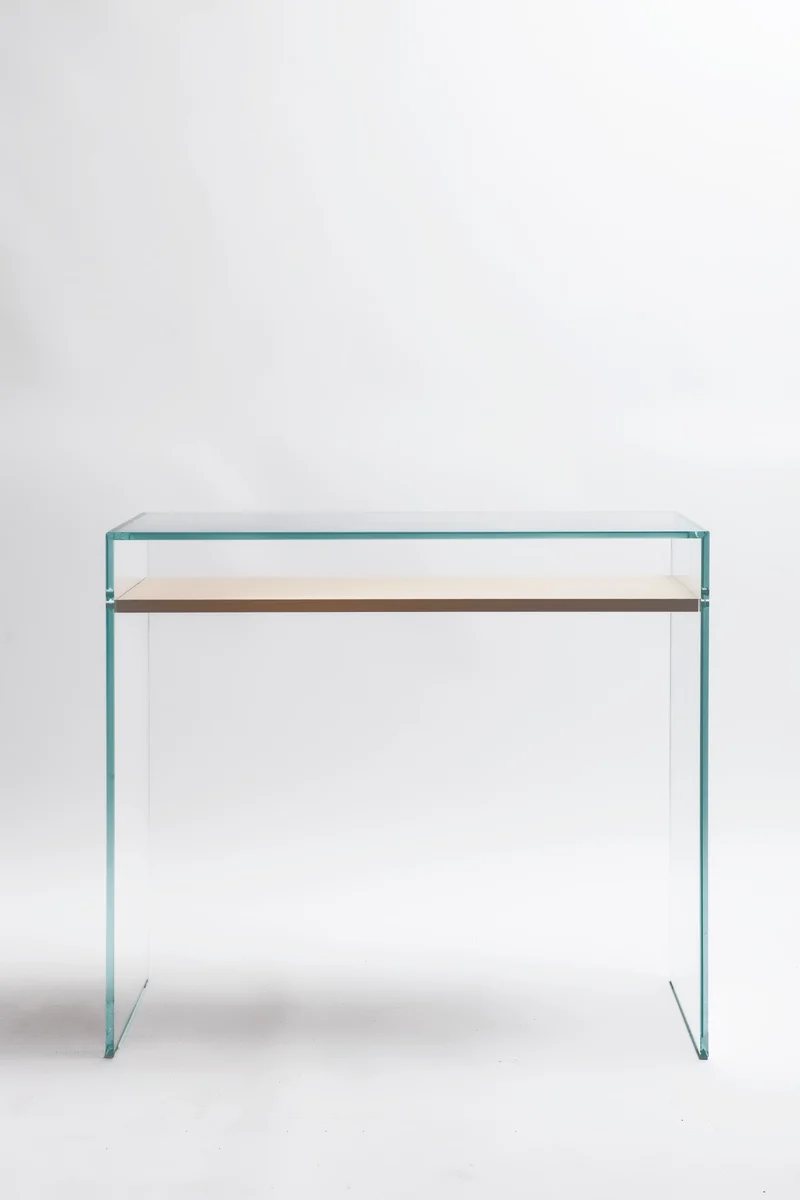 Zen 14 | Bureau Console Verre et Bois