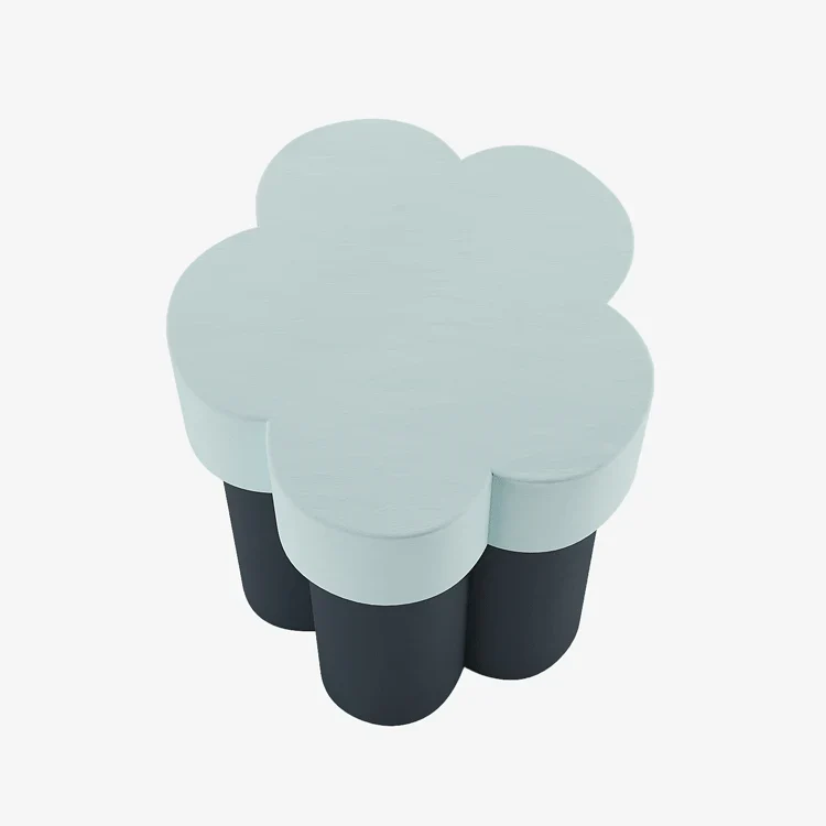 Table d appoint en forme de fleur, magn sie bleue Magnolia