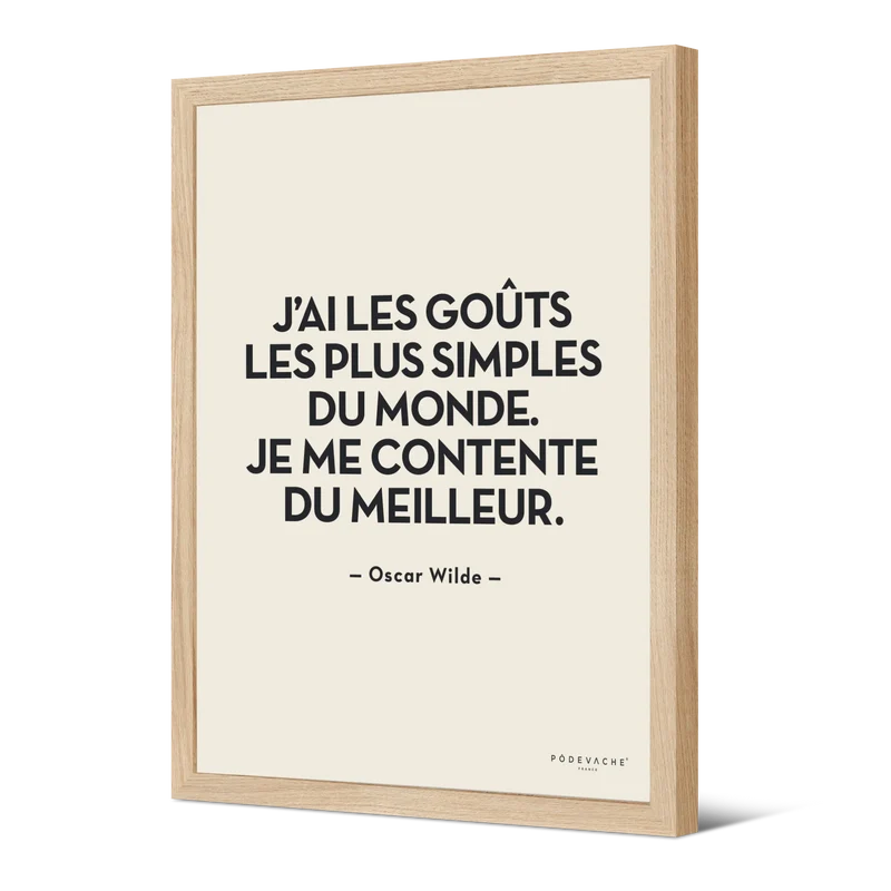 Affiche ou affiche encadrée Gouts Simples